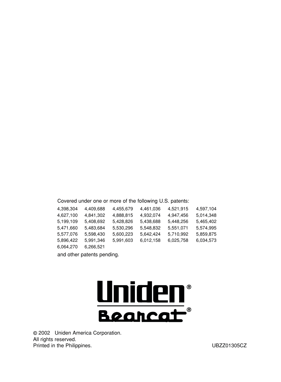 Uniden BC780XLT User Manual | Page 92 / 92