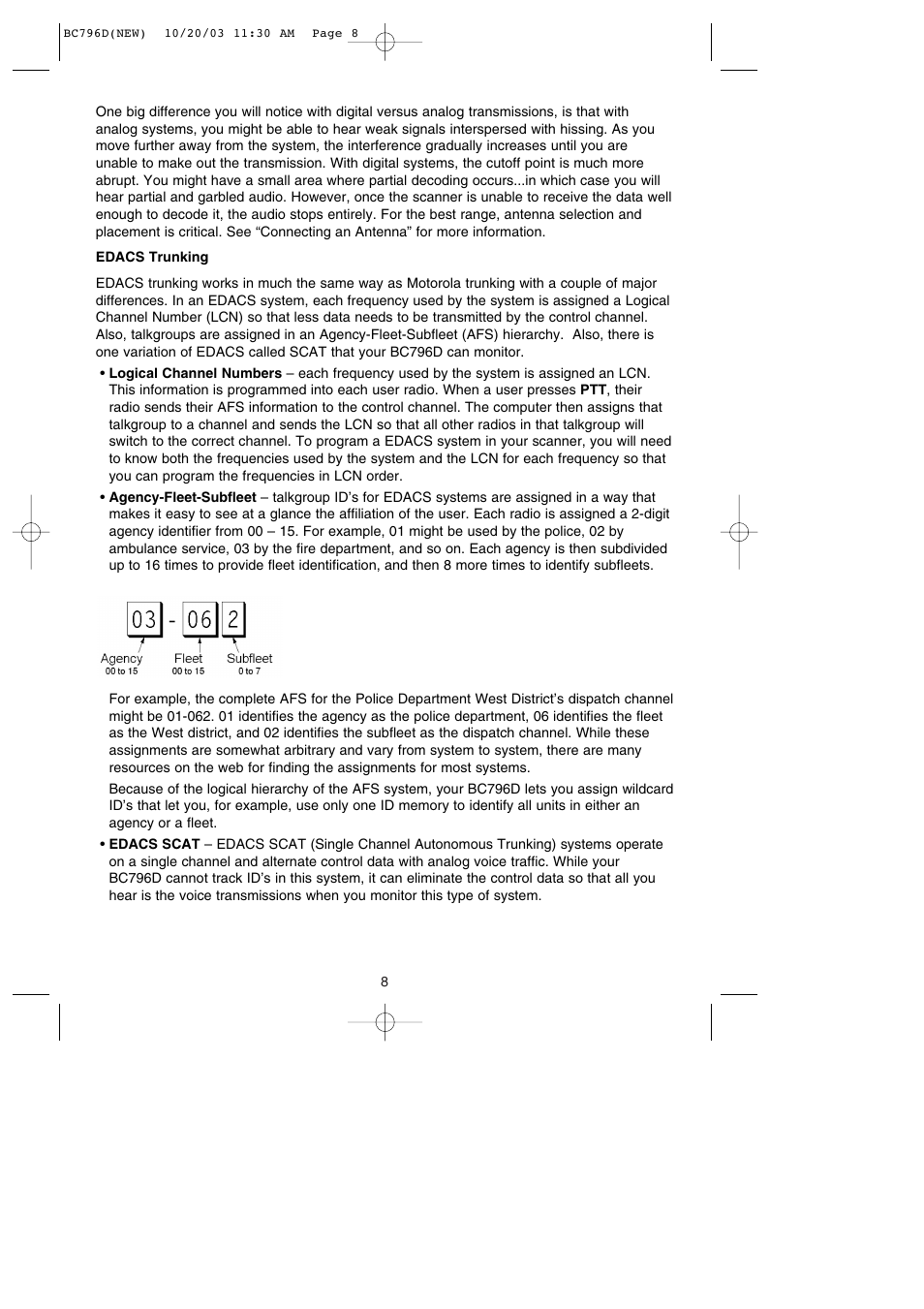 Uniden BC796D APC0 25 User Manual | Page 14 / 84