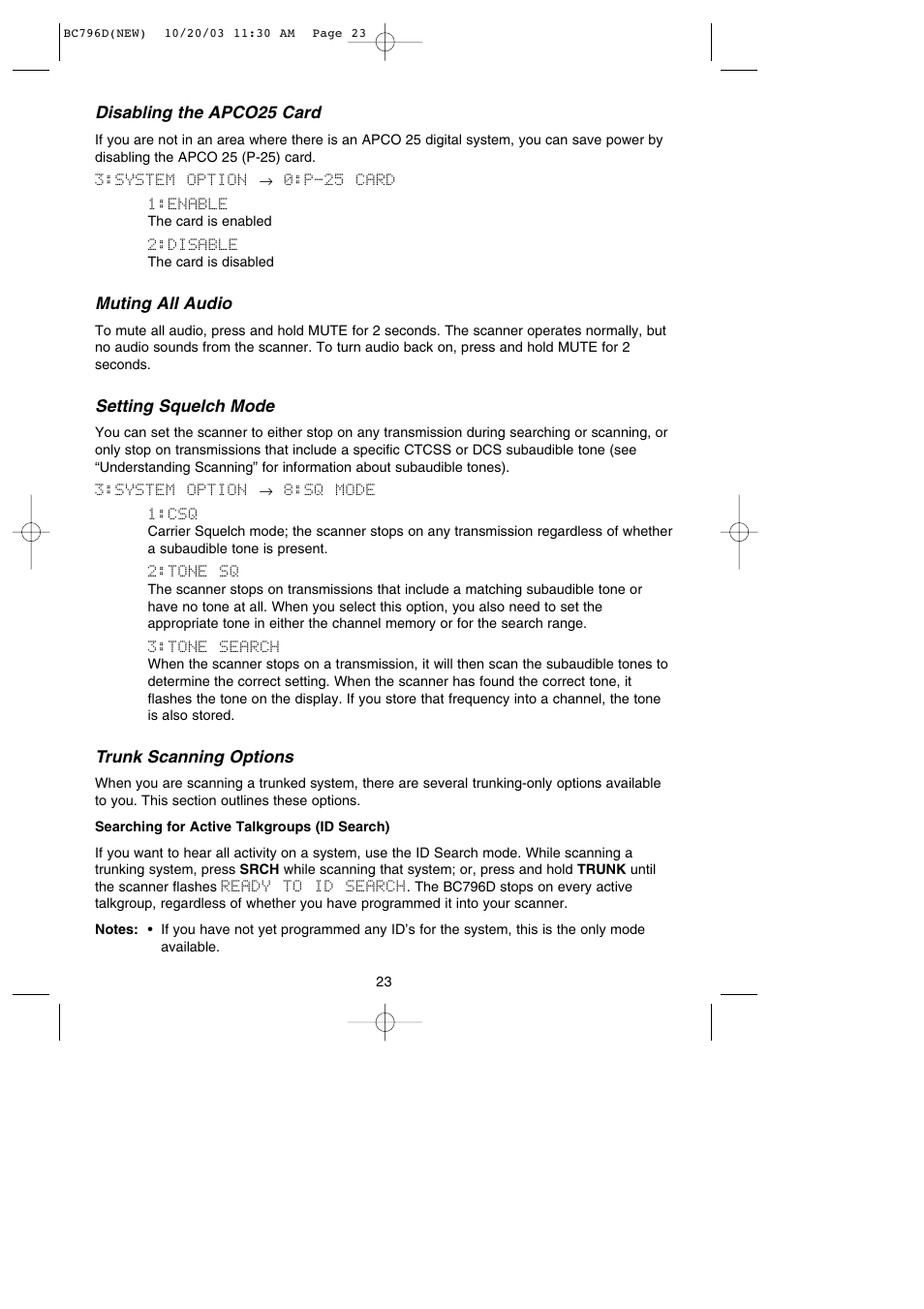 Uniden BC796D APC0 25 User Manual | Page 29 / 84