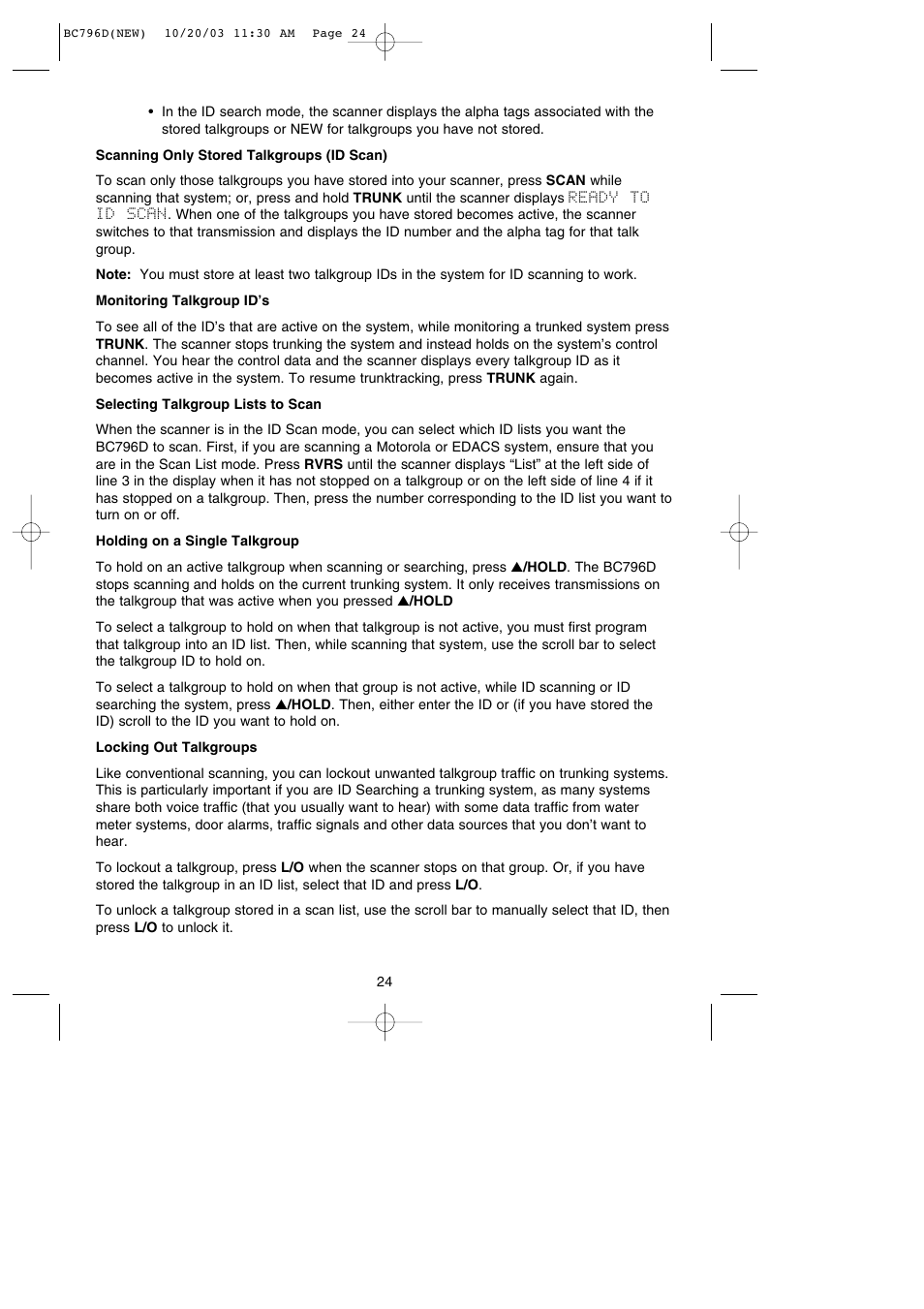 Uniden BC796D APC0 25 User Manual | Page 30 / 84