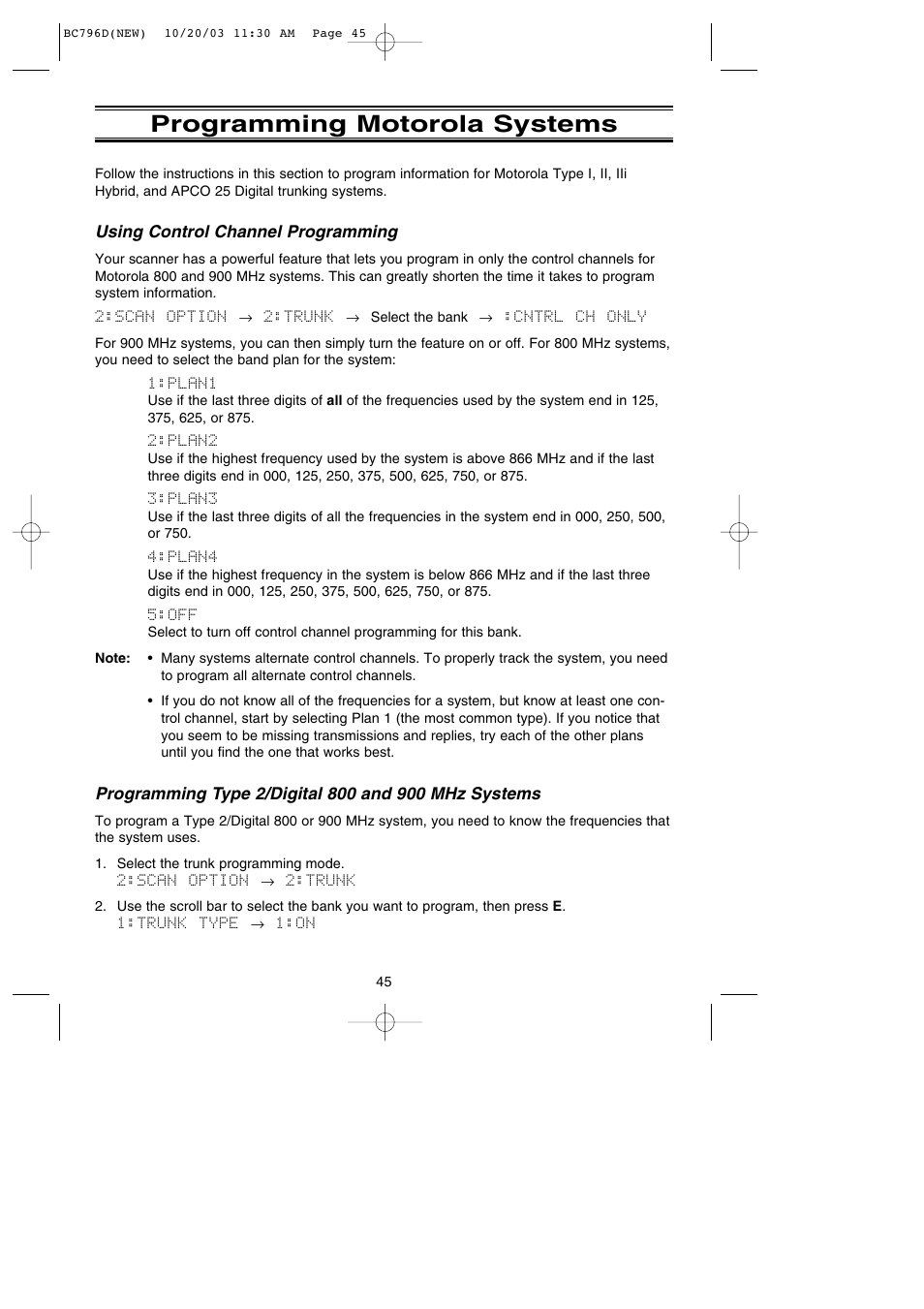 Programming motorola systems | Uniden BC796D APC0 25 User Manual | Page 51 / 84