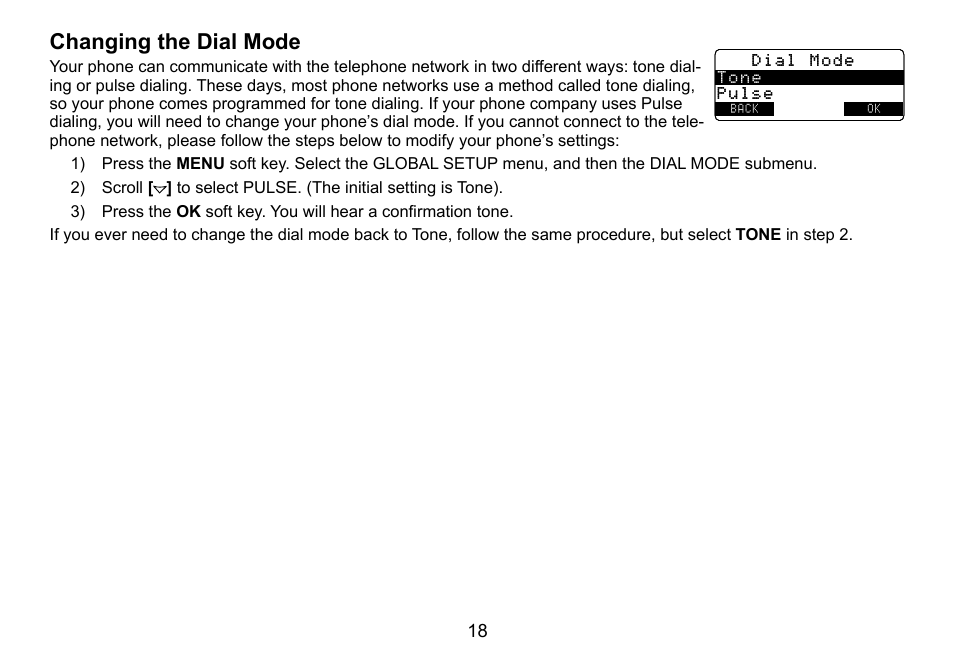 Changing.the.dial.mode | Uniden TWX977 User Manual | Page 19 / 68