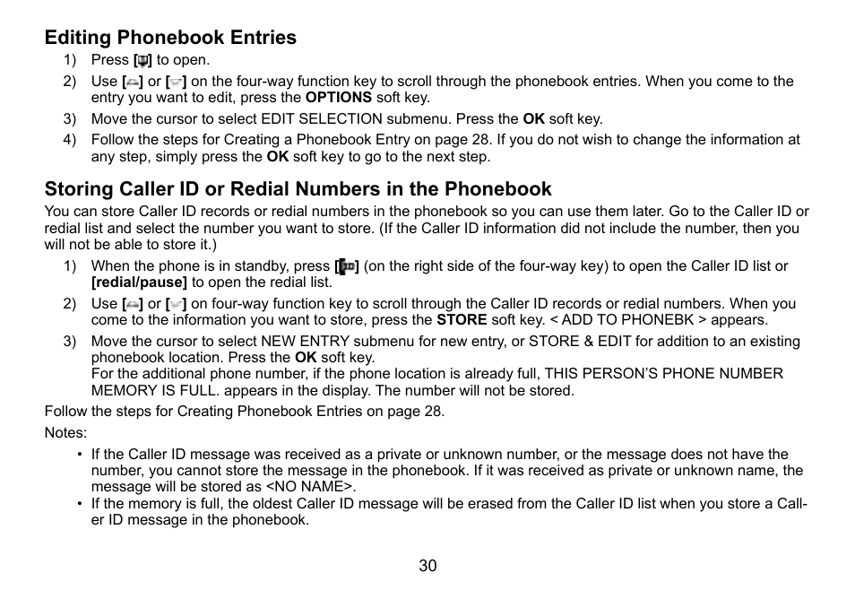 Editing.phonebook.entries | Uniden TWX977 User Manual | Page 31 / 68