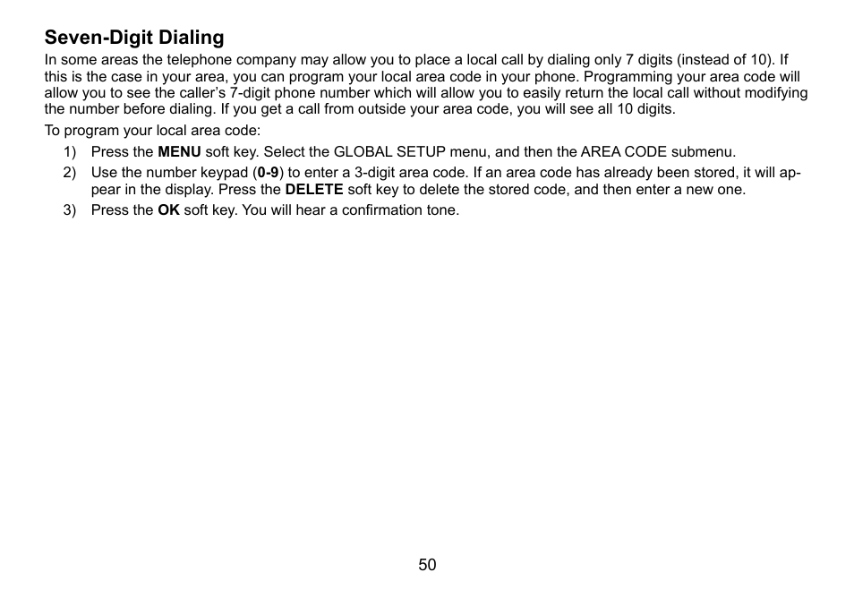 Seven-digit.dialing | Uniden TWX977 User Manual | Page 51 / 68
