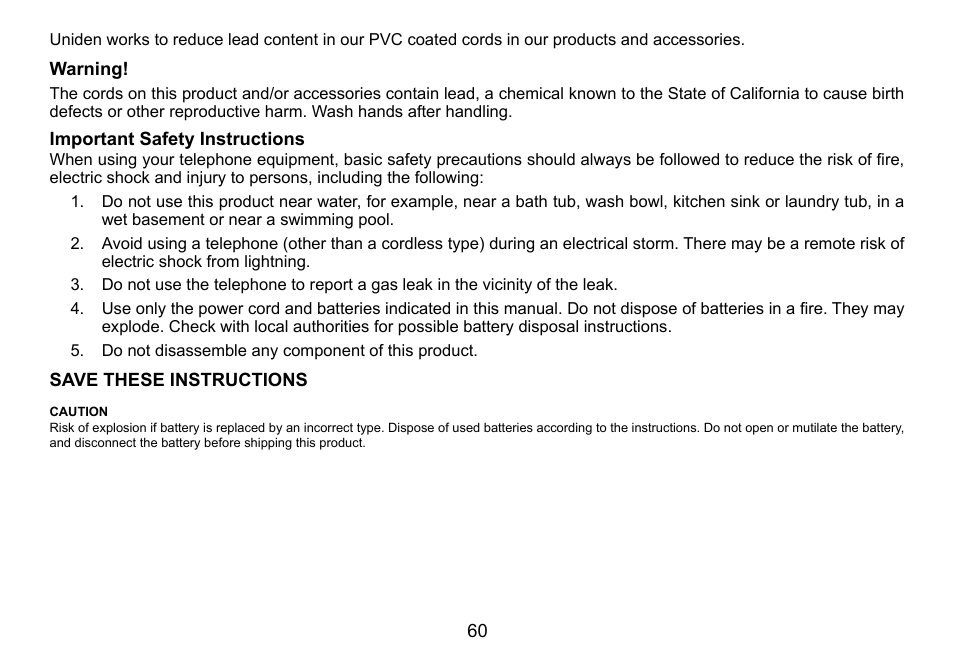 Uniden TWX977 User Manual | Page 61 / 68