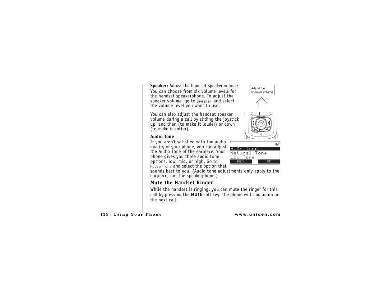 Mute the handset ringer | Uniden DMX 776 User Manual | Page 40 / 84