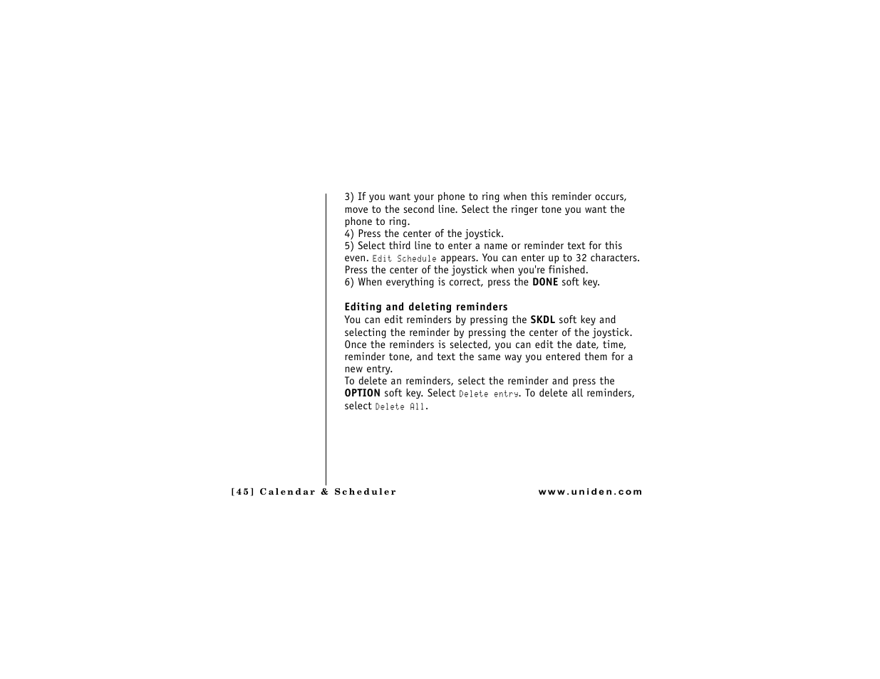Uniden DMX 776 User Manual | Page 46 / 84
