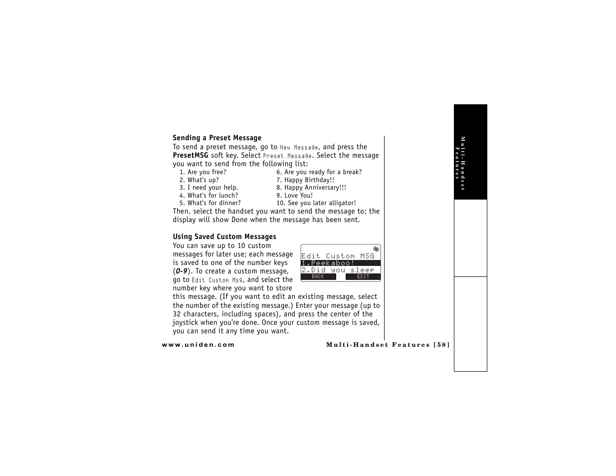 Uniden DMX 776 User Manual | Page 59 / 84