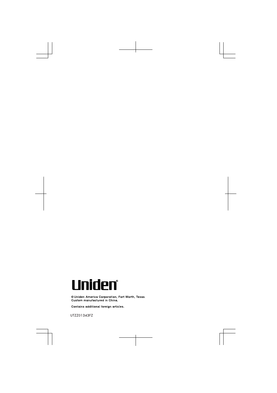 Uniden ELITE PC78 User Manual | Page 16 / 16