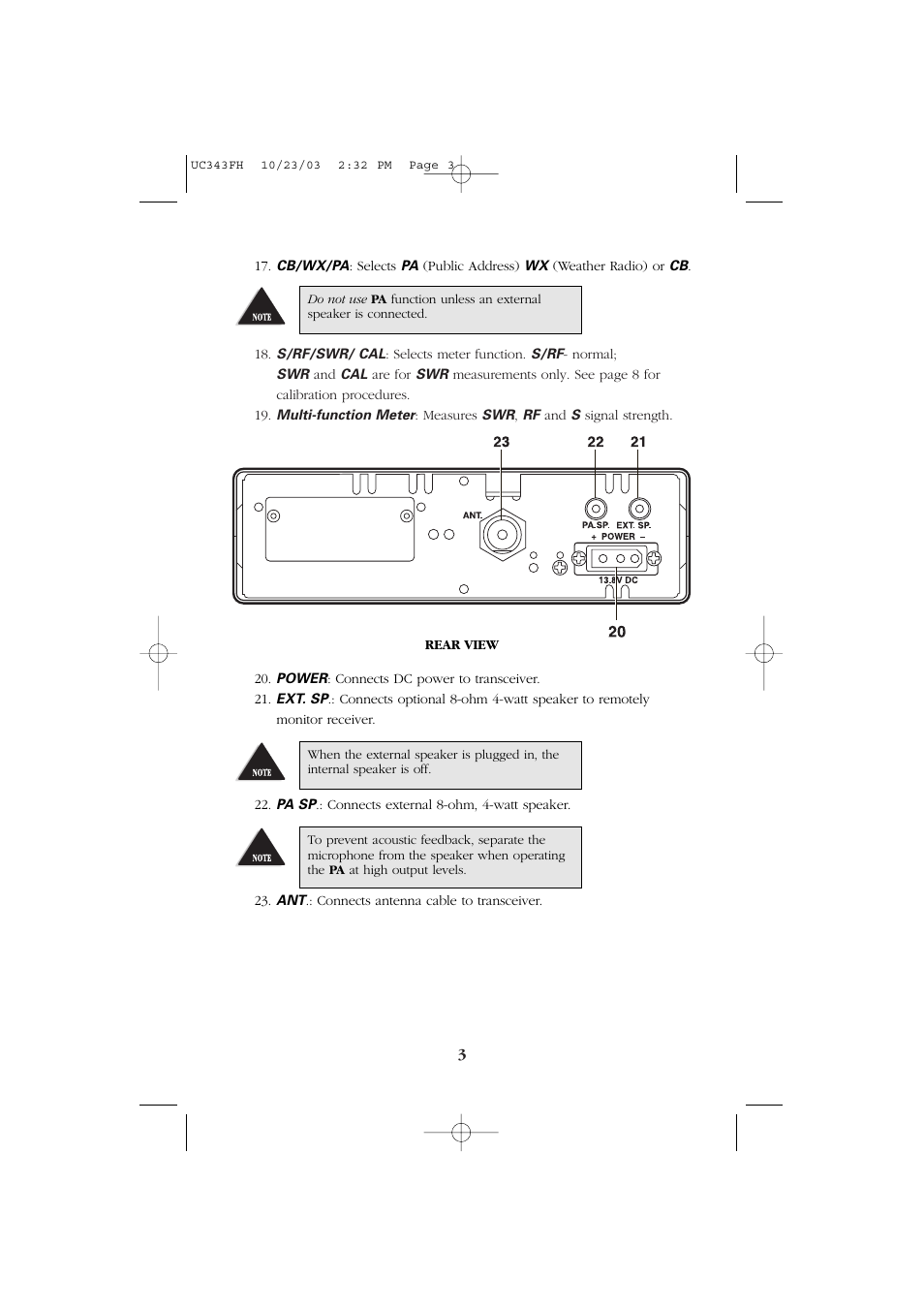 Uniden ELITE PC78 User Manual | Page 5 / 16