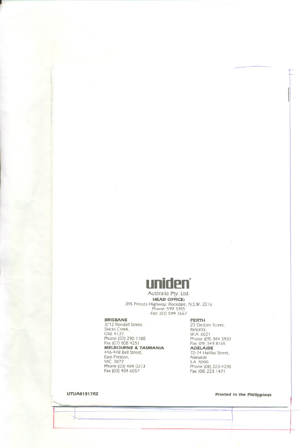 Uniden | Uniden PRO 500D User Manual | Page 9 / 9