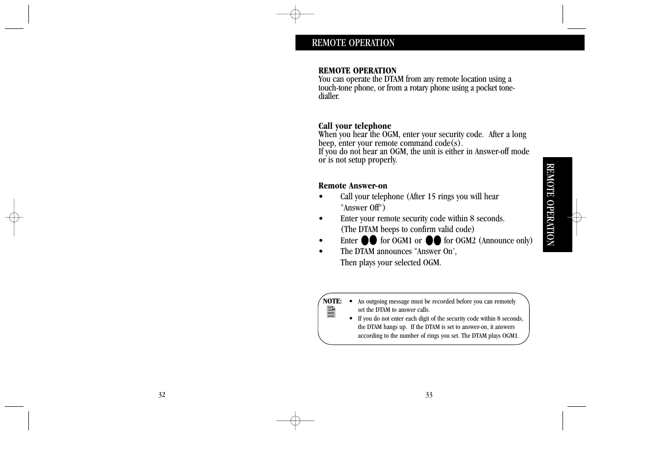 Remote operation, Call your telephone, Remote answer-on | Uniden 7100A User Manual | Page 17 / 21