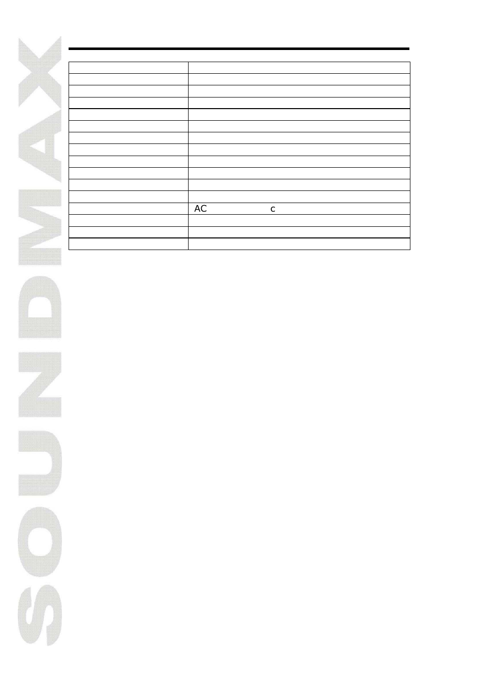 Spe cification | SoundMax SM-LCD712 User Manual | Page 10 / 20