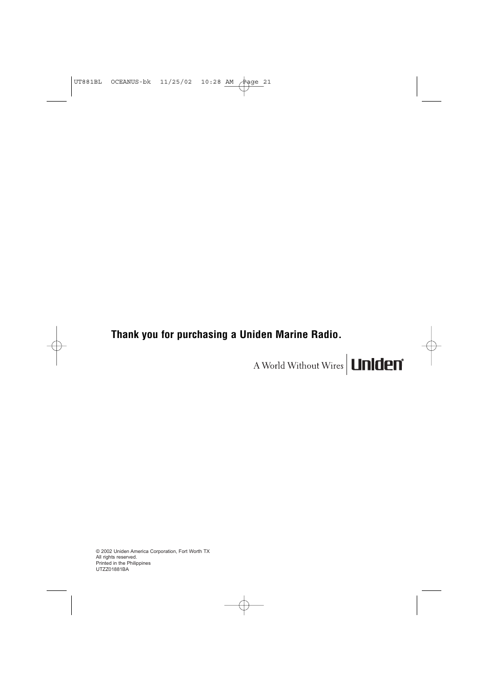 Uniden LTD1025 User Manual | Page 24 / 24