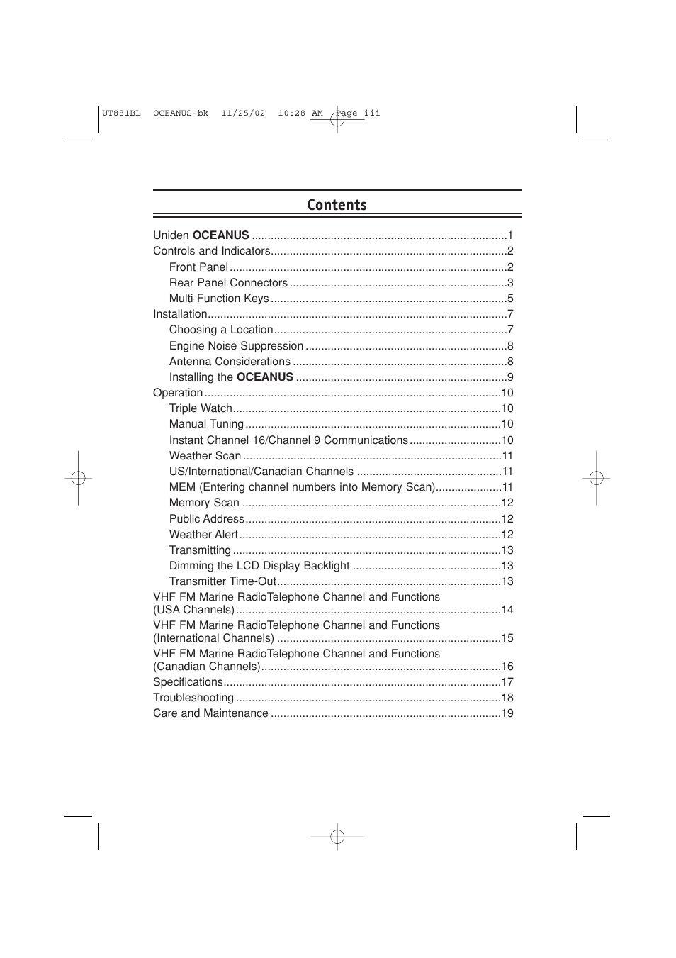 Uniden LTD1025 User Manual | Page 3 / 24