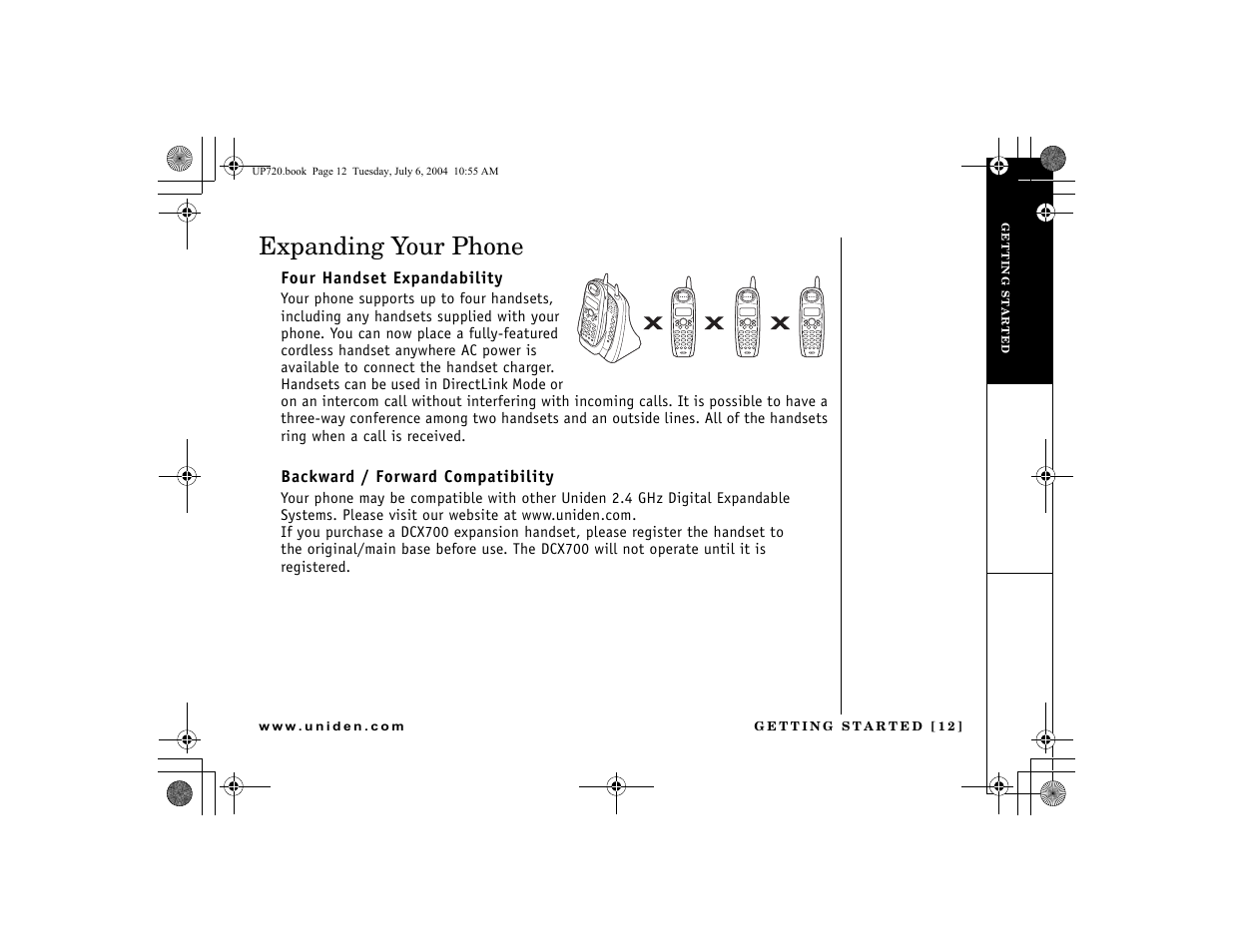 Expanding your phone | Uniden DCT 748 User Manual | Page 13 / 84