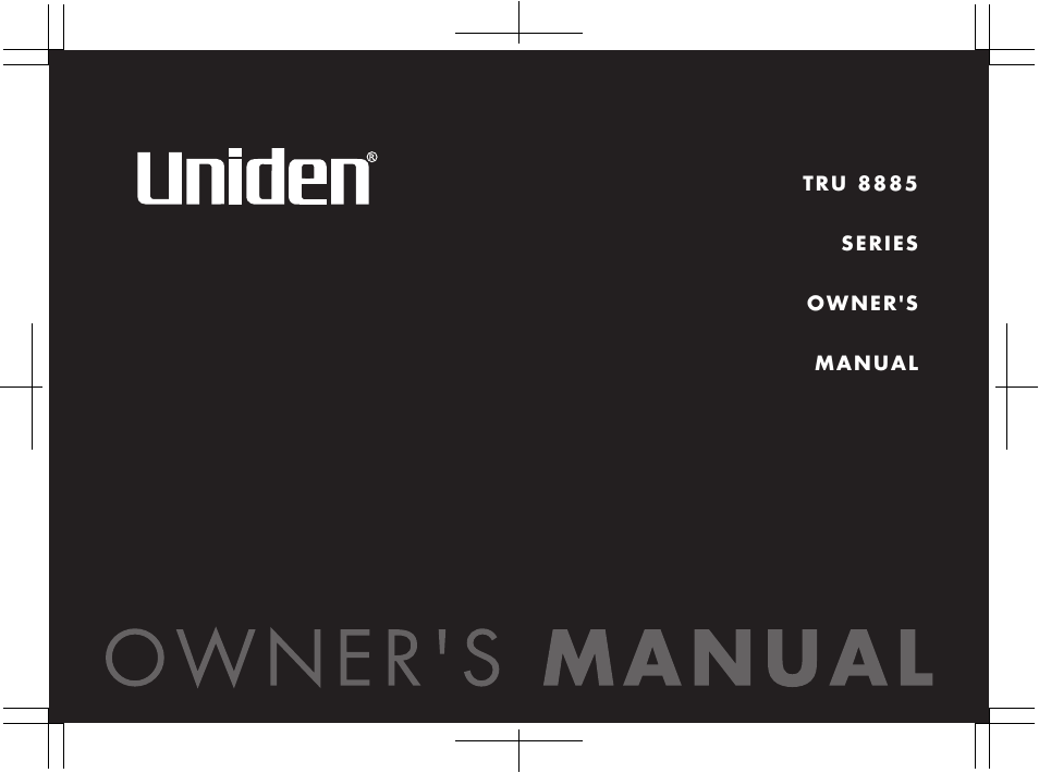 Uniden TRU 8885 User Manual | 92 pages