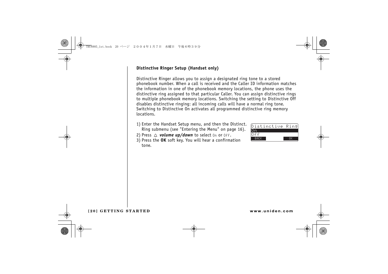 Uniden TRU 8885 User Manual | Page 21 / 92