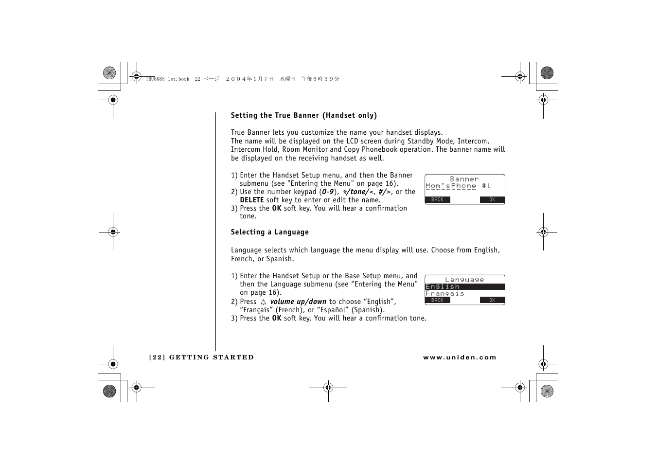 Uniden TRU 8885 User Manual | Page 23 / 92