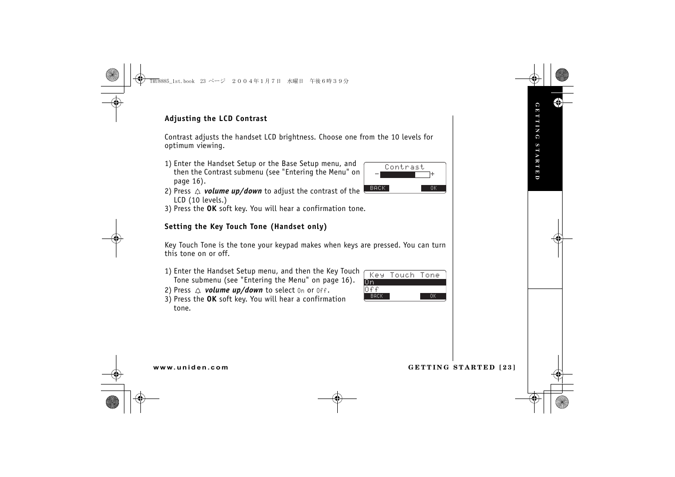 Uniden TRU 8885 User Manual | Page 24 / 92