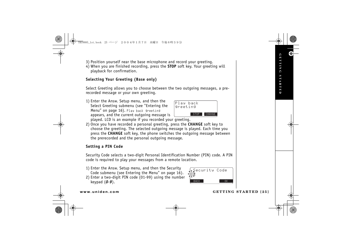 Uniden TRU 8885 User Manual | Page 26 / 92