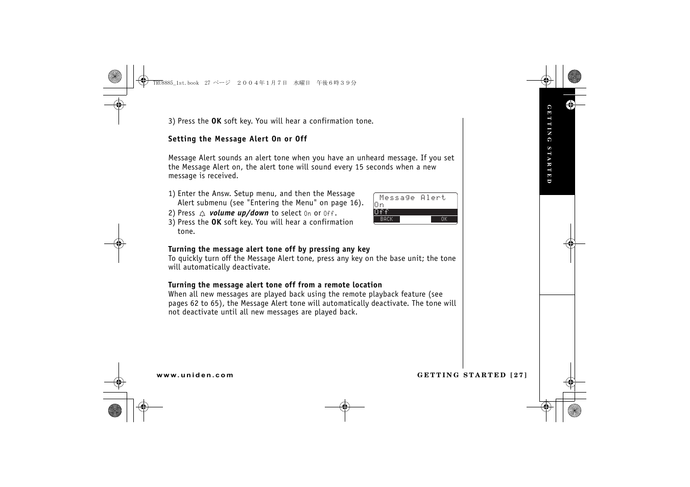 Uniden TRU 8885 User Manual | Page 28 / 92