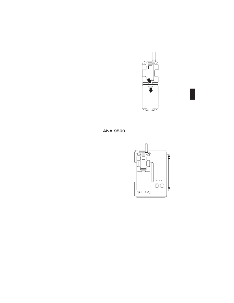 Removing the handset battery pack, Charging the handset battery pack | Uniden ANA 9500 User Manual | Page 16 / 37