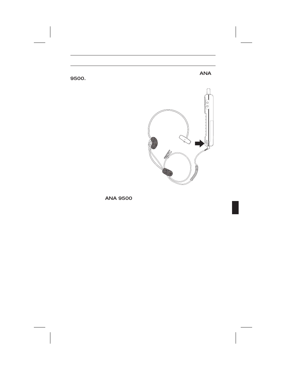 Optional head set (exp9530) | Uniden ANA 9500 User Manual | Page 30 / 37