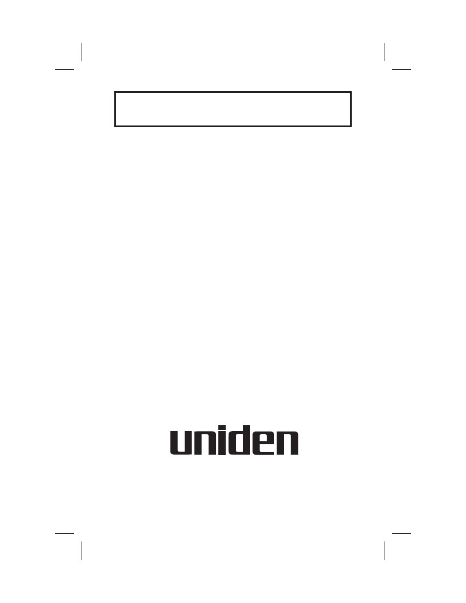 Uniden ANA 9500 User Manual | Page 37 / 37