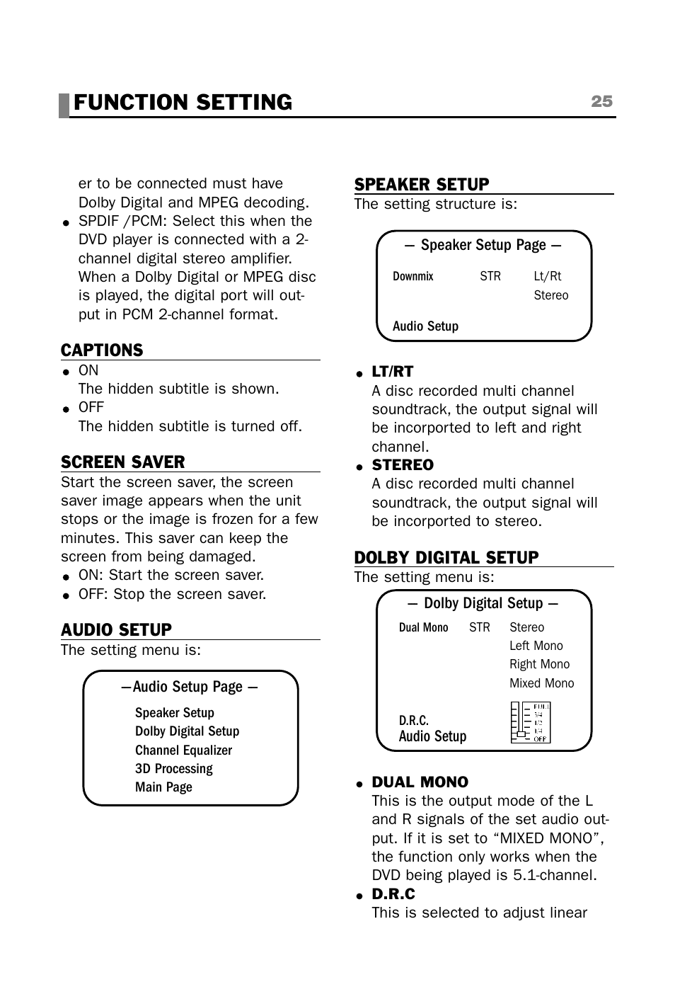 Function setting | plawa-feinwerktechnik GmbH & Co.KG CINEMAN 7x User Manual | Page 25 / 42