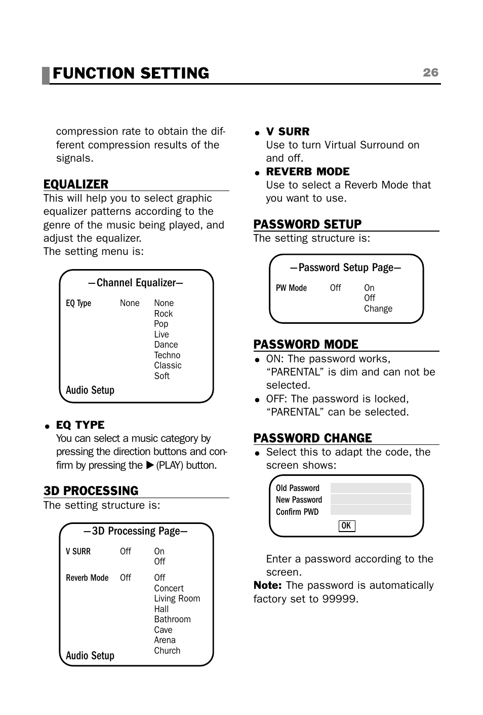 Function setting | plawa-feinwerktechnik GmbH & Co.KG CINEMAN 7x User Manual | Page 26 / 42