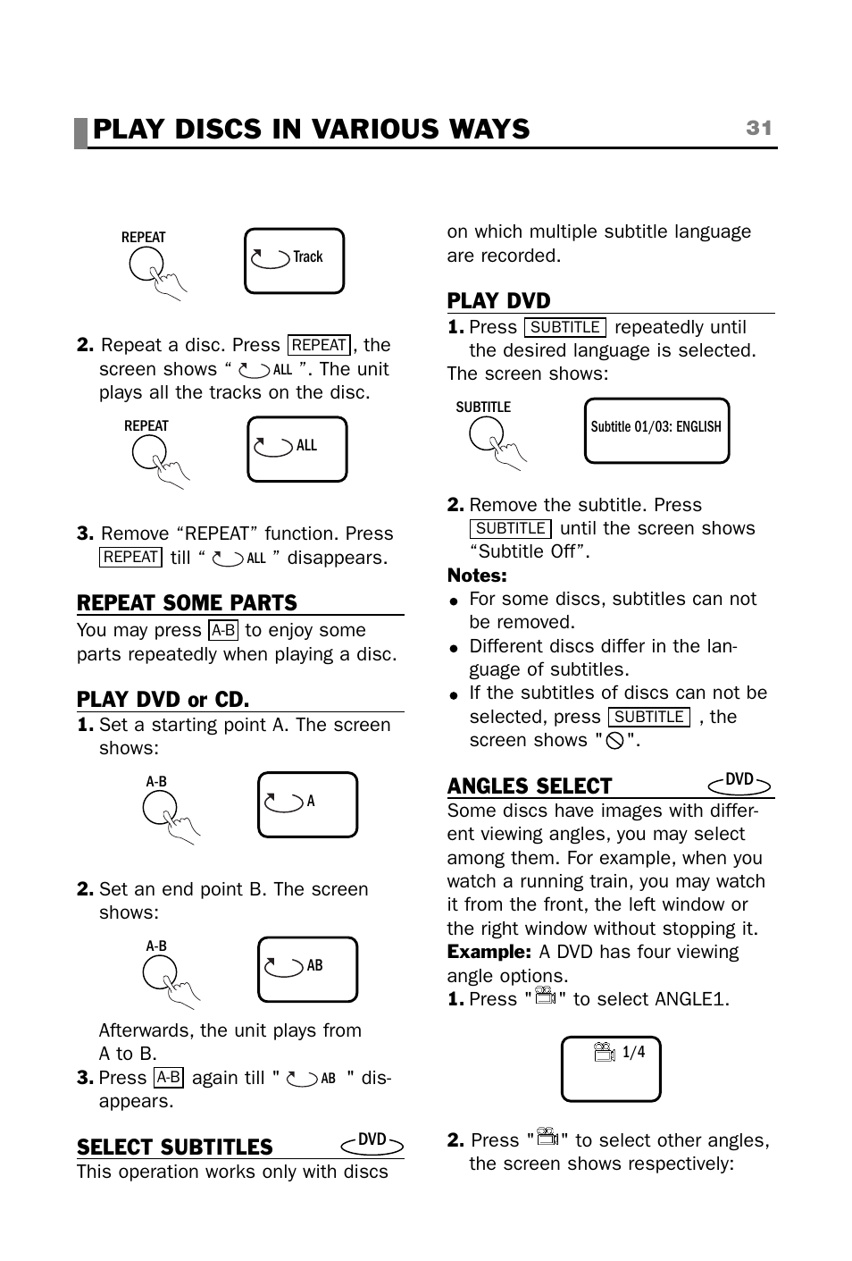 Play discs in various ways | plawa-feinwerktechnik GmbH & Co.KG CINEMAN 7x User Manual | Page 31 / 42