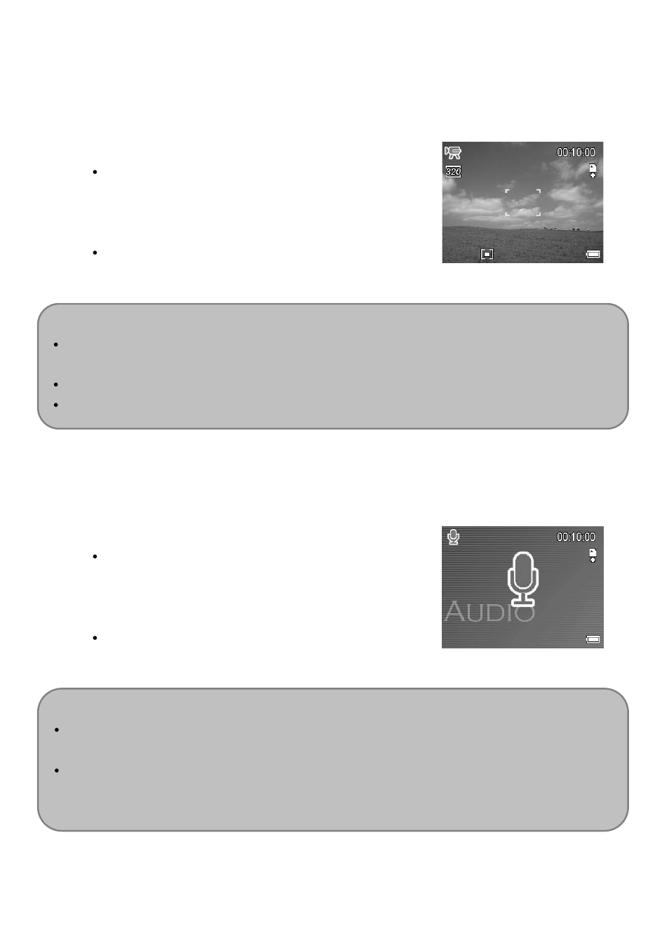 Recording movie clips, Voices recording | plawa-feinwerktechnik GmbH & Co.KG DC-735 User Manual | Page 24 / 51