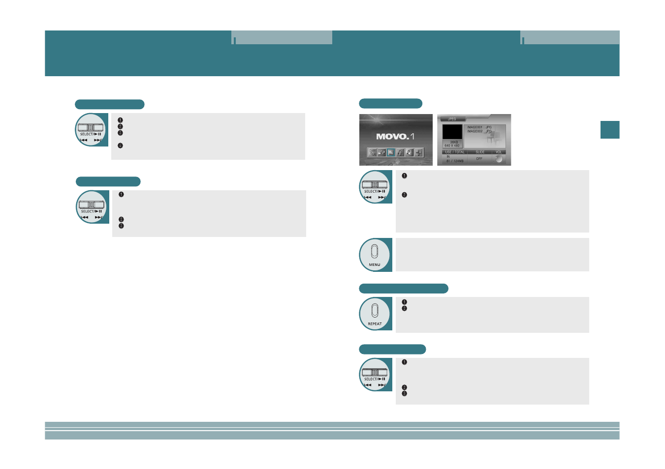 Viewing an image, Viewing video, Image list | Setting a slide show, Deleting a file | plawa-feinwerktechnik GmbH & Co.KG MOVO.1 User Manual | Page 5 / 14