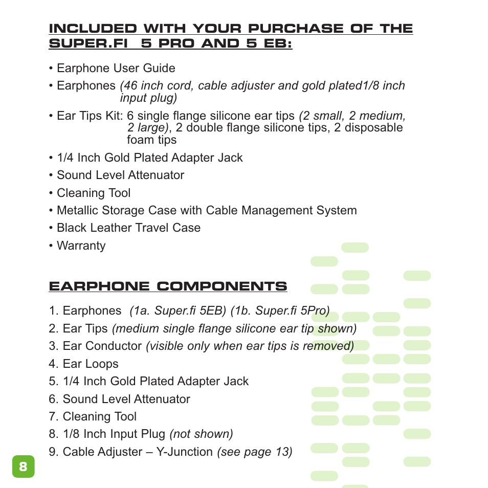 Ultimate Ears Earphone User Manual | Page 8 / 24