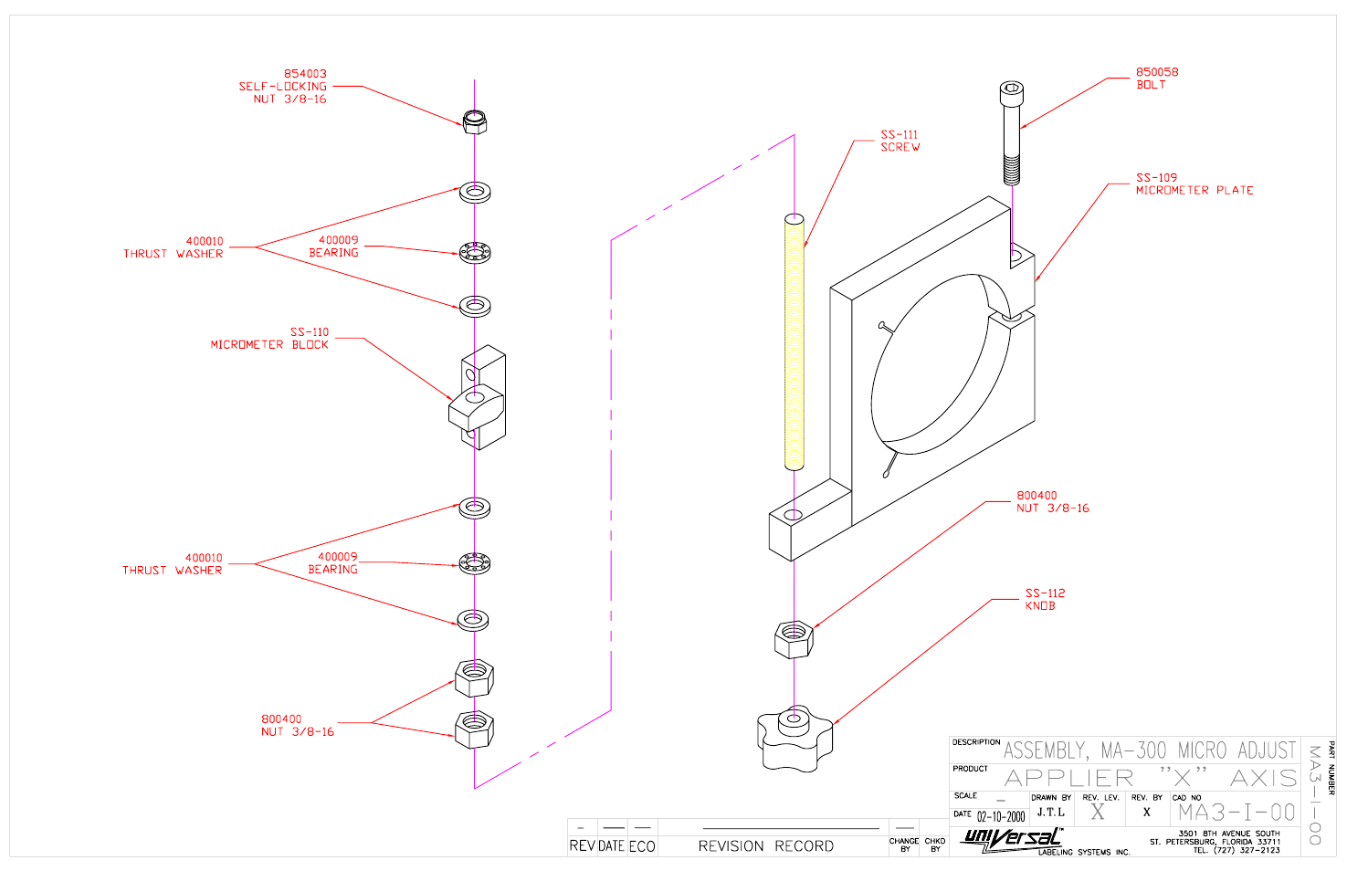 Micro adjuster, Micro adjustor | Universal Scheu Company R-320 User Manual | Page 14 / 23