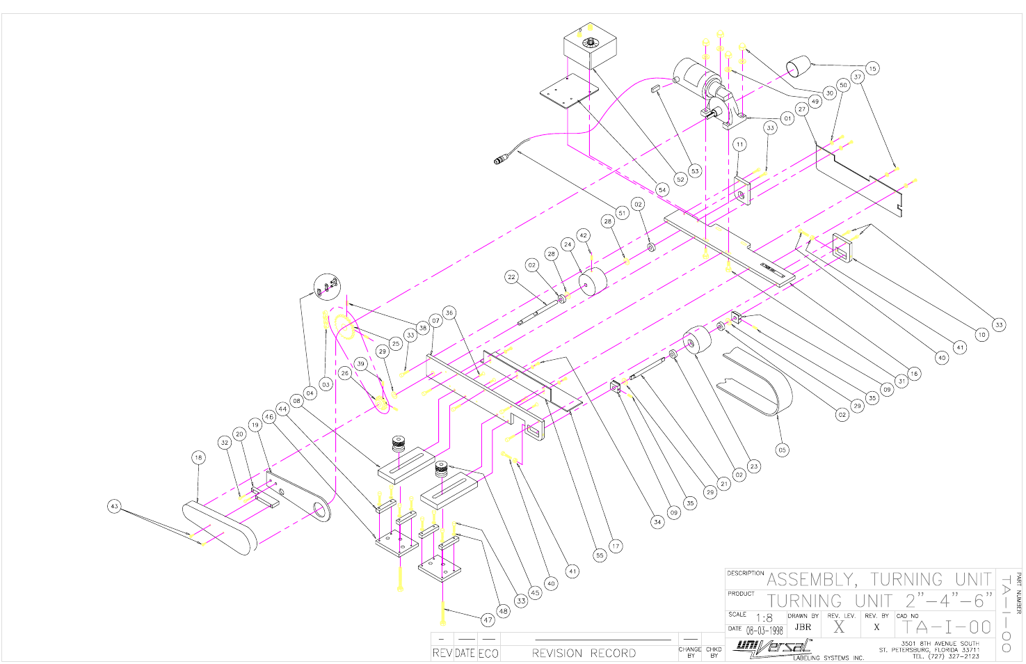 Turning unit | Universal Scheu Company R-320 User Manual | Page 22 / 23