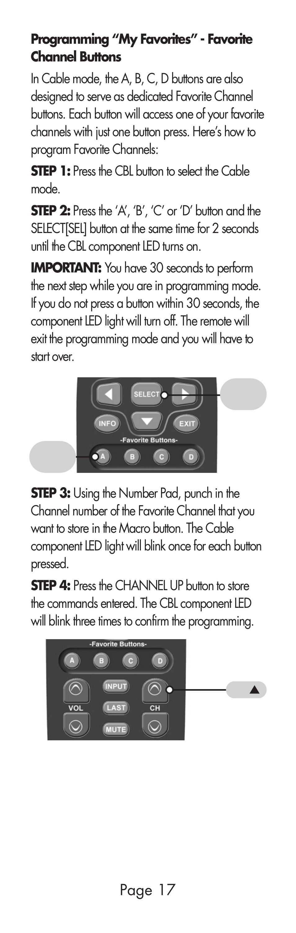 Page 17 | Universal Remote Control (URS) URC-SR3 User Manual | Page 17 / 44