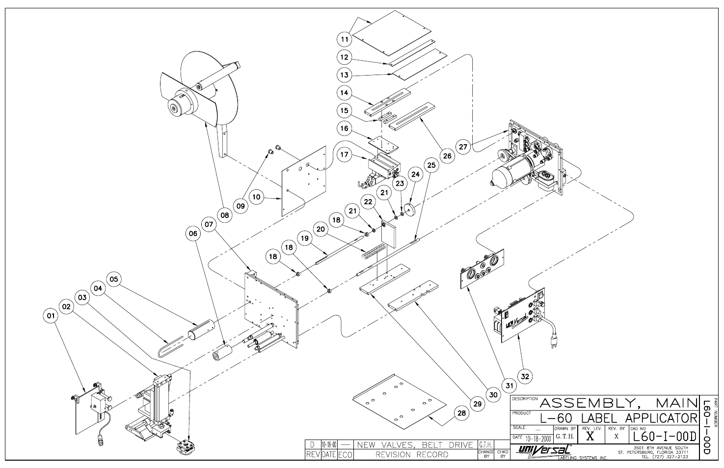 Main assembly | Universal Scheu Company L60 User Manual | Page 33 / 70