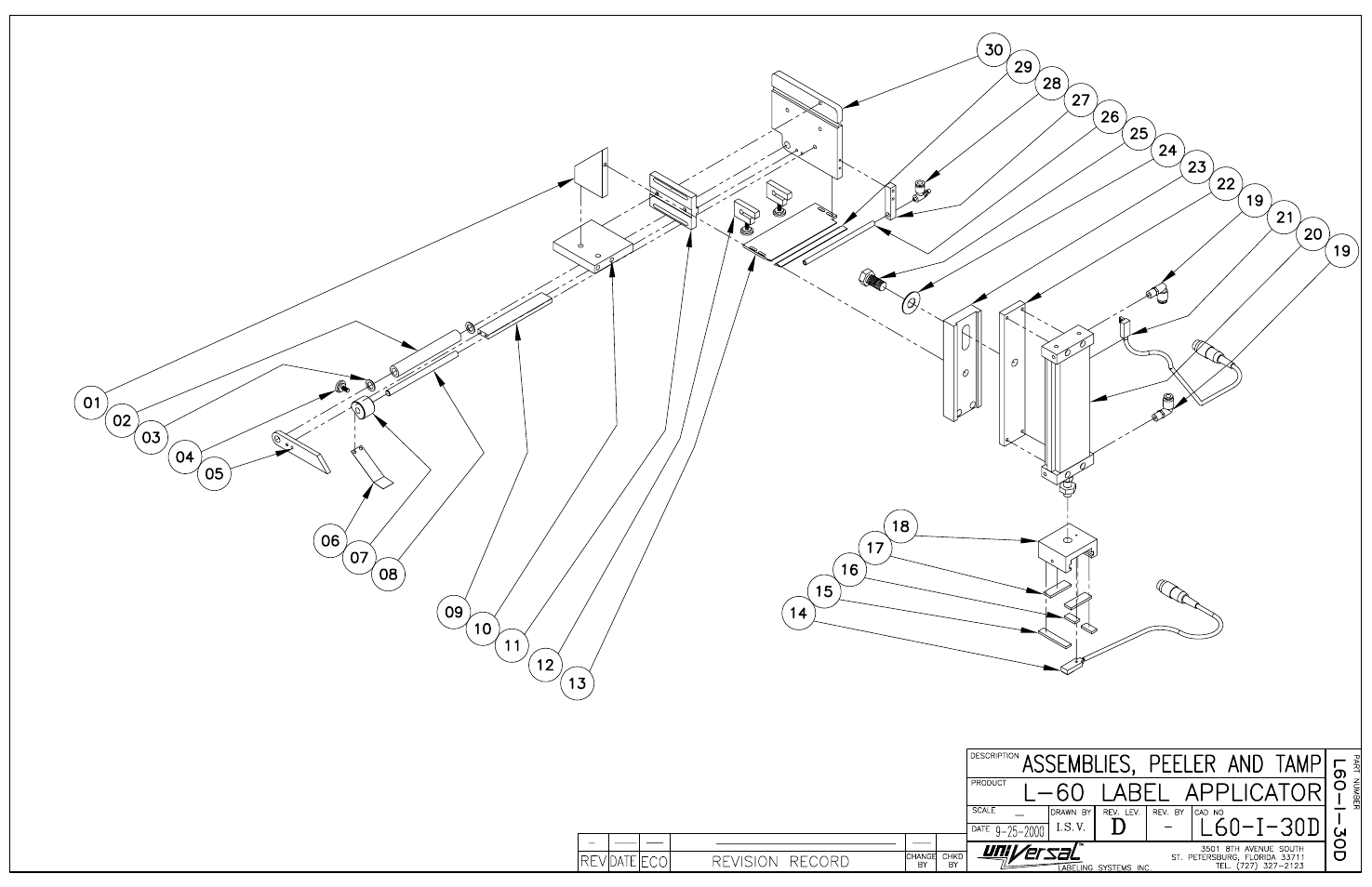 Tamp assembly | Universal Scheu Company L60 User Manual | Page 43 / 70