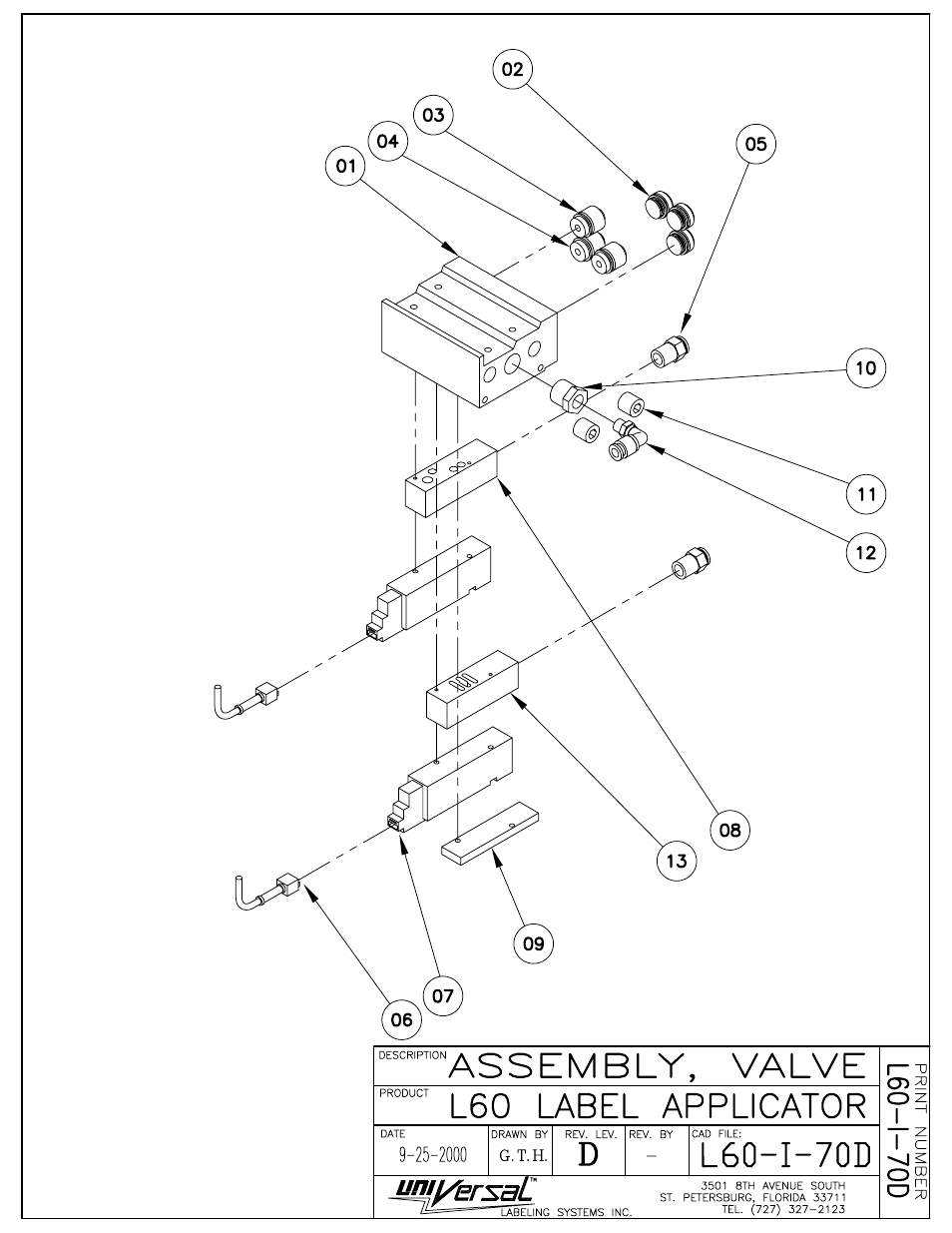 Valve assembly | Universal Scheu Company L60 User Manual | Page 55 / 70