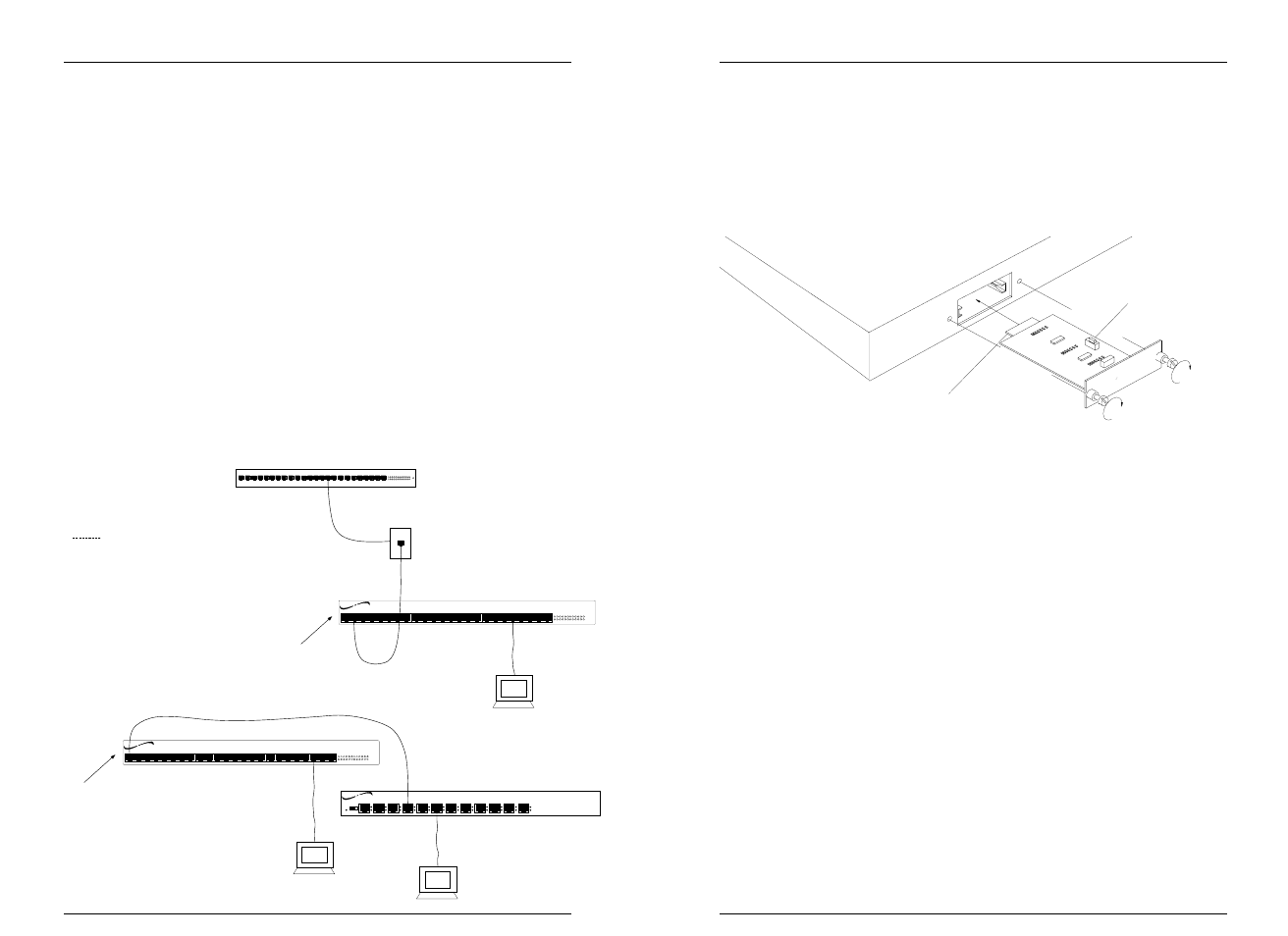 Installing slide-in cards, Twisted pair connector/10baset connection | Universal Scheu Company 1005 User Manual | Page 11 / 12