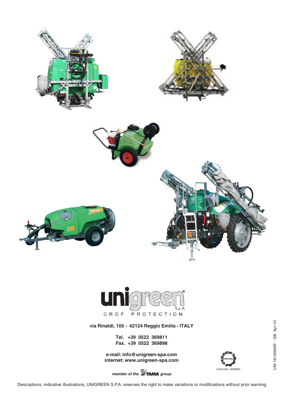 Unigreen Super Spalliera User Manual | Page 32 / 32