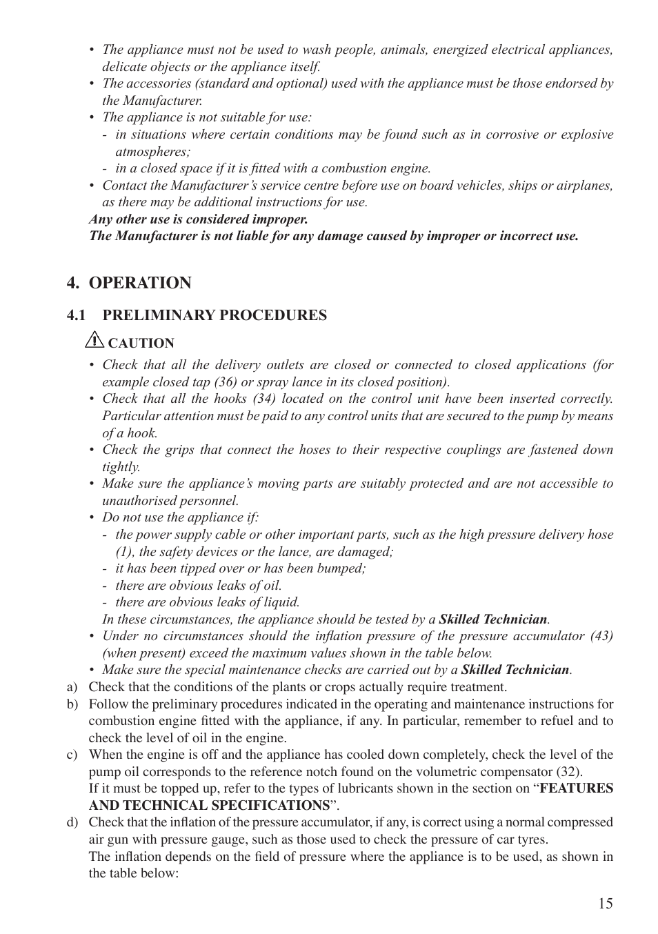 Operation | Unigreen Trolleys and Barrows User Manual | Page 15 / 28