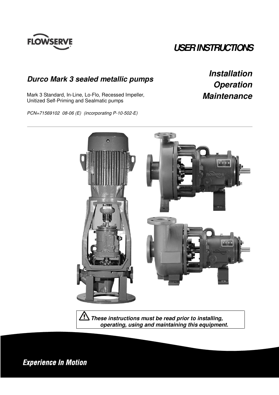 UNIREX Pump User Manual | 68 pages