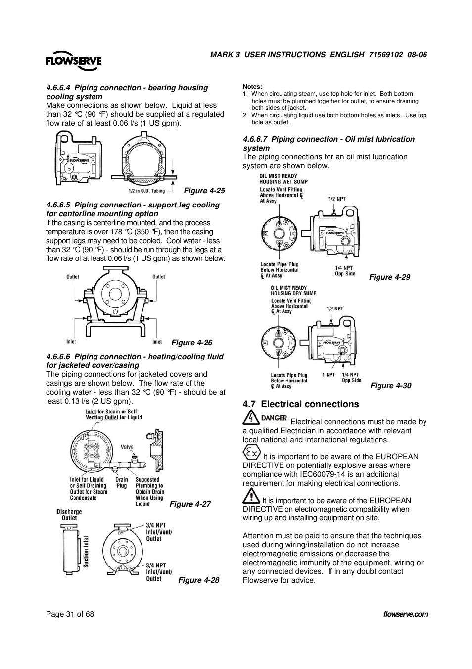 7 electrical connections | UNIREX Pump User Manual | Page 31 / 68