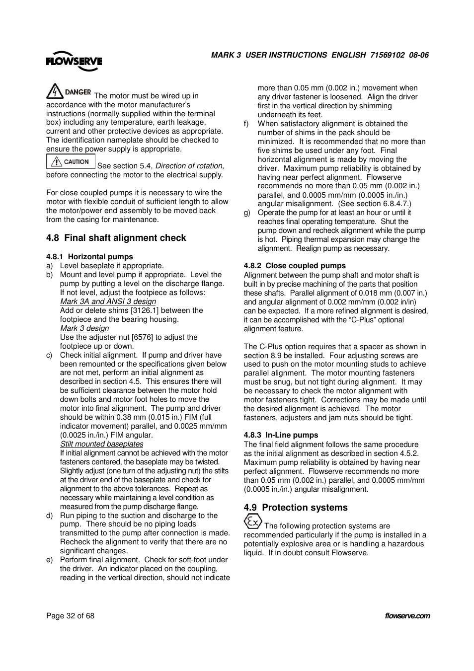 UNIREX Pump User Manual | Page 32 / 68