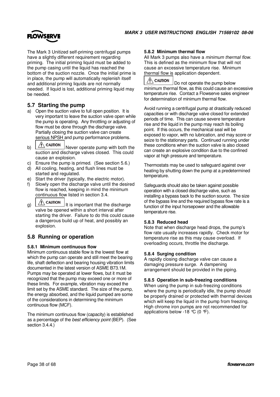 UNIREX Pump User Manual | Page 38 / 68