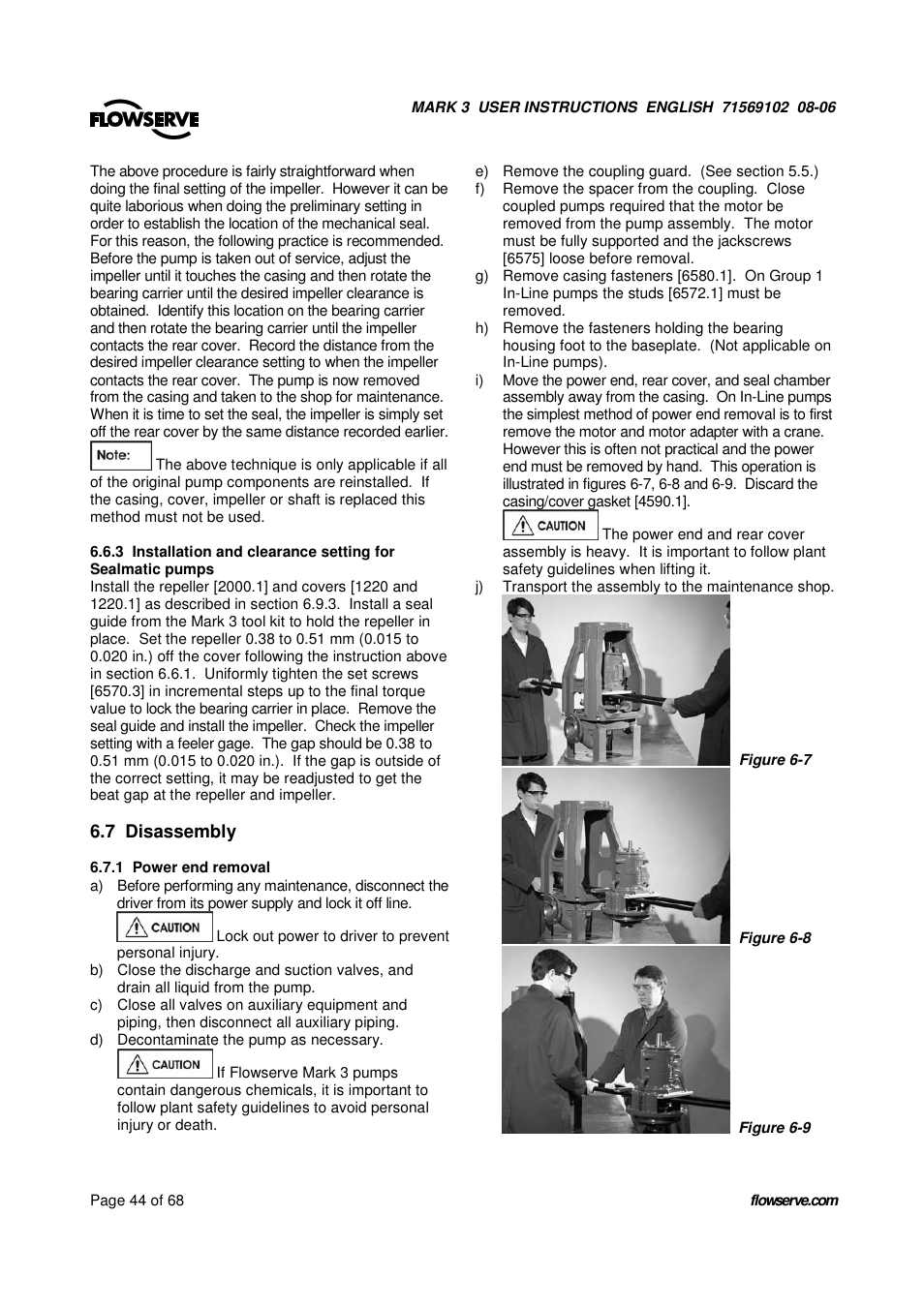 UNIREX Pump User Manual | Page 44 / 68