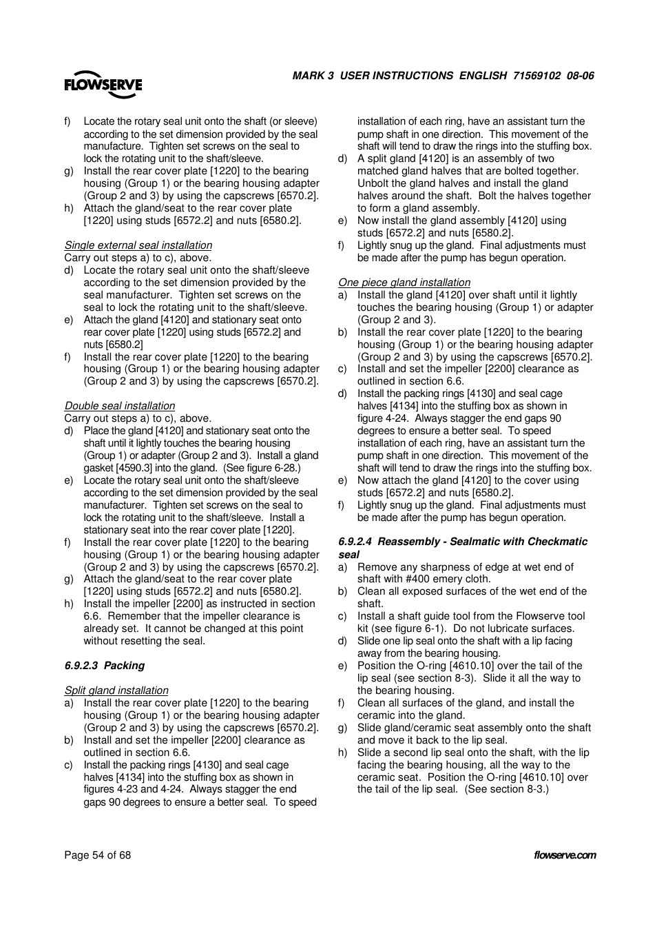 UNIREX Pump User Manual | Page 54 / 68
